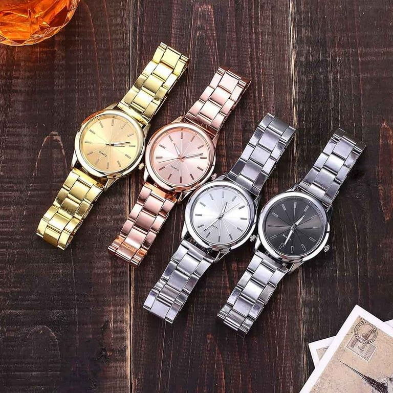 Casual quartz stainless steel band marble strap watch analog wrist top watch