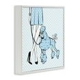thumbnail image 3 of Stupell Industries Dotted Girl & Poodle Novelty Painting White Framed Art Print Wall Art, 24 x 24, 3 of 9