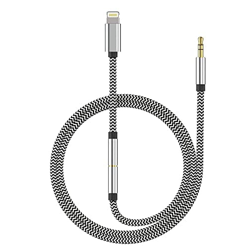 Apple MFi Certified] iPhone Aux Cord for Car, Lightning to 3.5mm