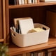 thumbnail image 5 of Caja de Almacenamiento de Plástico Beige 30x20.2x12cm Organizador de Cocina Multitamaño, Contenedor de Bocadillos para Sala de Estar, Asa Fácil de Transportar, 1 Pieza, 5 of 6