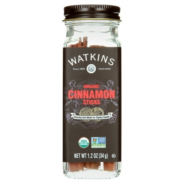 Watkins Gourmet Organic Spice Jar, Cinnamon Sticks, 1.2 oz