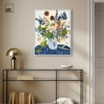 thumbnail image 3 of Dahlia Dream in Delft Blue Canvas Modern Farmhouse by Art Remedy, White Frame, 24 x 30, 3 of 7