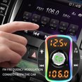 thumbnail image 4 of Bluetooth 5.0 Car Adapter Multi-Function 12-24V Dual Display Digital Car Charger 15W QC/PD Fast Charging Wireless MP3 Player Hands-free Call FM Transmitter, 4 of 9