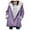 Purple, variant on yardsong Womens Pea Coats Winter Hoodies Fleece Jackets Soft Fuzzy Long Outwear Casual Sherpa Jacket Horn Button Overcoats Navy,XXXXL