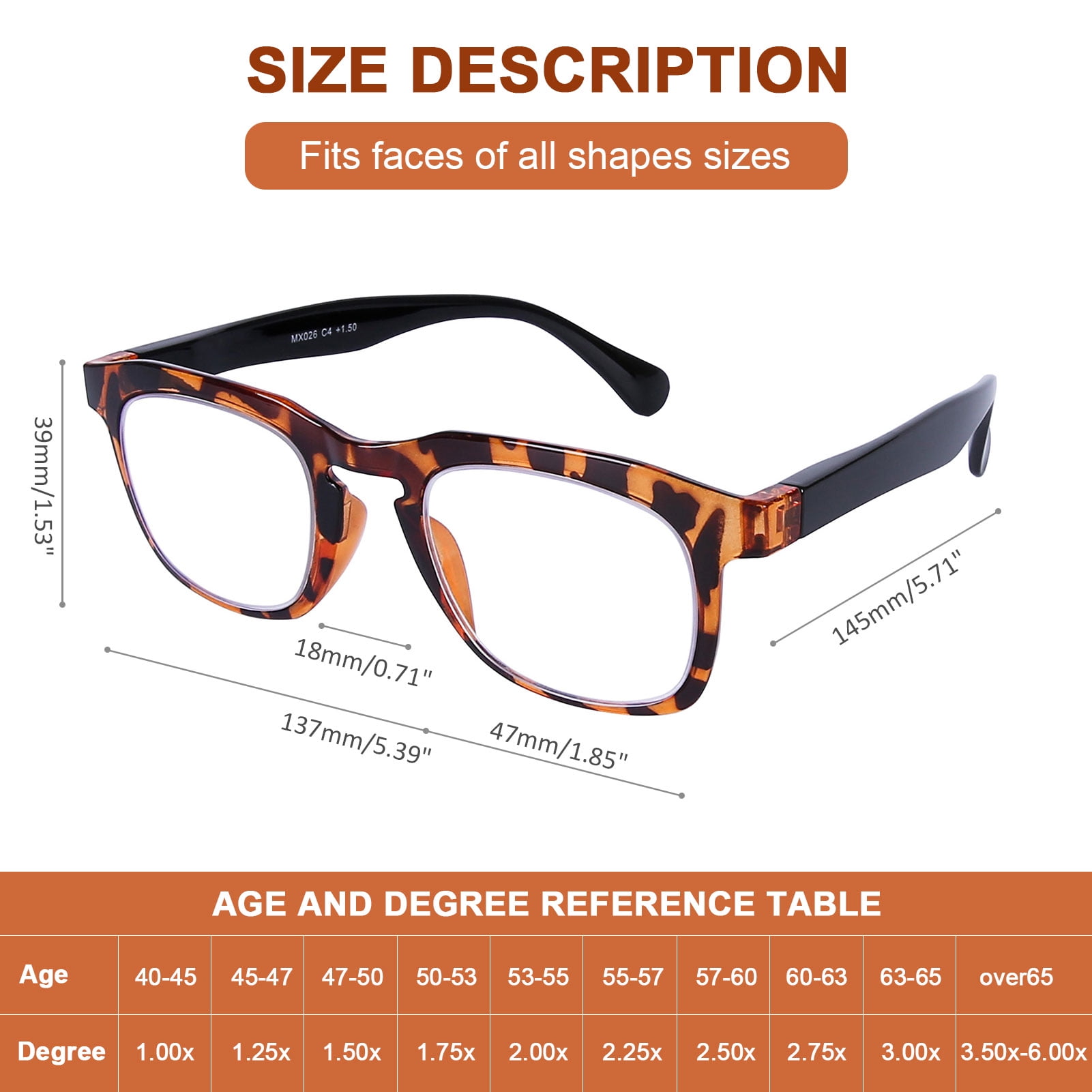 4 Pack Reading Glasses Men Women - Quality Square Readers Computer Blue Light Blocking with Comfort Spring Hinges, 0.0
