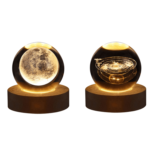 Cristal LED Nocturna Brillante Carga USB para Del (luna)