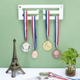 thumbnail image 5 of Medals Display Hanger Rack 11.81 Inches Rectangle Acrylic Medal Holder Wall Mount Easy to Install Medal Display Holder Frame for All Sports Medals Soccer Running Race Dance Medals White, 5 of 6