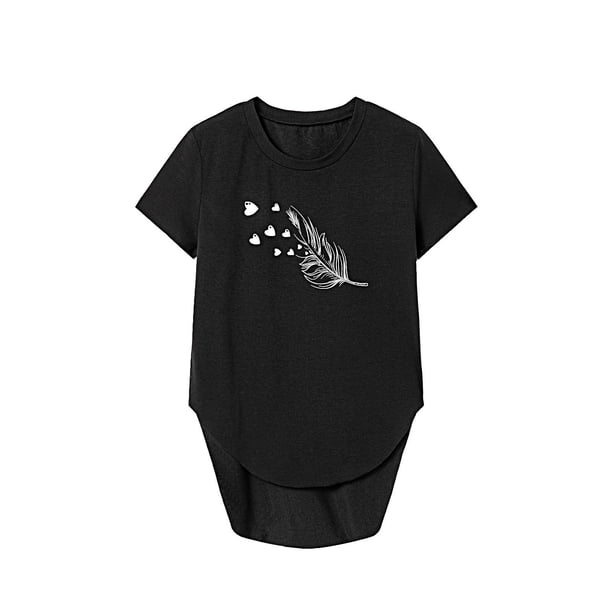 Camiseta de Verano para Mujer, Ajuste Regular, Cuello Redondo, para Senderismo, Viajes, Vacaciones S