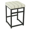 thumbnail image 5 of HomePop Open Back Counter Stool Black and White Stripe, 5 of 9
