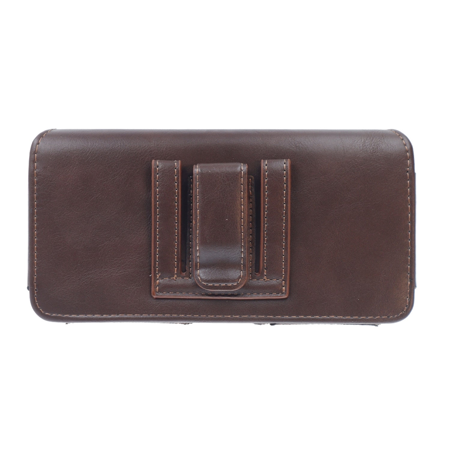 EVO 6.9" Horizontal Texture Leather Pouch - Brown