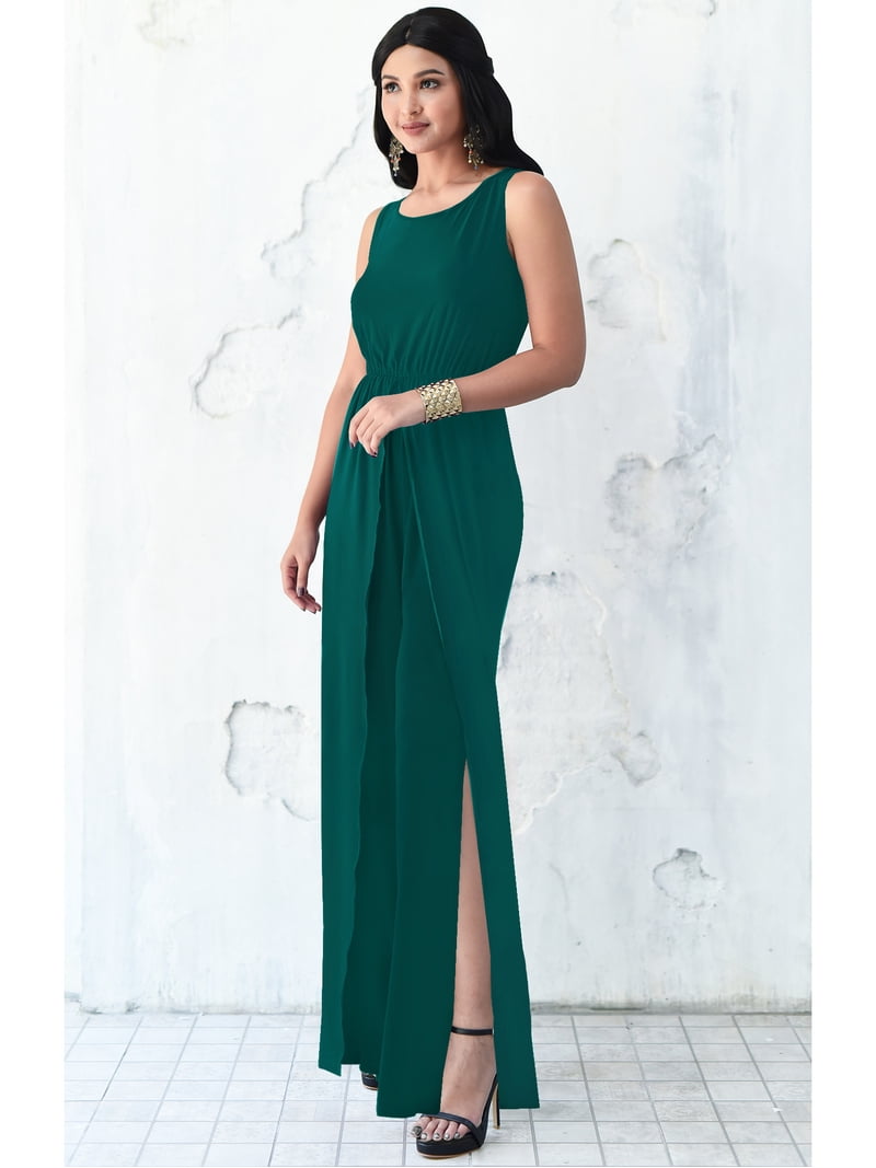 KOH KOH One Piece Sleeveless Cocktail Party Wide Leg Cute Casual Long Pant  Suit Romper Playsuit Jumpsuit For Women Emerald Green Large US 12-14 NT147  - Walmart.com