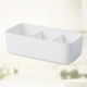 thumbnail image 2 of Caja de Almacenamiento de Calcetines Ticfox Organizador de Ropa Interior Plástico Tres Celdas Blancas, 2 of 2