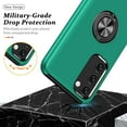 thumbnail image 6 of Shockproof Case for Samsung S23 Plus/S23+ 5G, [Embedded Finger Ring] Military Grade Phone Case Cover with Reinforced Metal Stand Kickstand [Support Magnetic Car Holder] for S23+, Green, 6 of 13