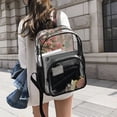 thumbnail image 6 of PVC Transparent Backpacks Clear Backpack for Travel and Outings Pink Rose Bushes, 6 of 7