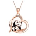 thumbnail image 1 of Necklace Chain Female Jewelry Pandas Pendant Fashion Necklace Pandas Heart Collarbone Necklaces Pendants, 1 of 6