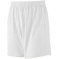thumbnail image 2 of Augusta L Youth Jersey Knit Shorts White 991, 2 of 2