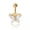 Gold, variant on Stainless Steel Butterfly Crystal Helix Navel Rings Belly Piercing Body -Gold