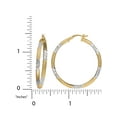 thumbnail image 4 of Brilliance Women's Hoop Earrings, 18K Gold Over Sterling Silver, Includes Gift Box, 4 of 4