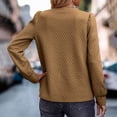 thumbnail image 4 of Besolor Womens Fall Tunic Tops Round Neck Long Sleeve Basic Shirt Casual Loose Solid Color Pullover Blouse, 4 of 9