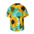 thumbnail image 2 of Haiem Sunflowers With Green Leaves Men's Casual Shirts Short Sleeve Button Down Shirts Fashion Textured Summer Beach Shirt-XX-Large, 2 of 7