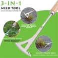 thumbnail image 4 of Crack Weeder, Ongmies Stainless Steel Crevice Weeding Tool, L-Shaped Weeding Tool with Wood Handle for Garden, Yard, Patio & Terrace, 4 of 9