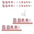 thumbnail image 3 of Uñas postizas cortas con cobertura total, brillantes y de color, 24 unidades, 3 of 4