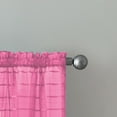 thumbnail image 3 of VCNY Home Lisa Bright Rose Solid Plaid Rod Rocket Light-Filtering Curtain Panel, 55" x 63", 3 of 5