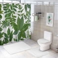 thumbnail image 7 of JEUXUS Herbs Plant Nature Wildfloral Spring Green White Home Bathtubs Bathroom Curtain Decoration White, 7 of 7