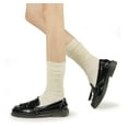 thumbnail image 6 of 3Pairs  Women's Slouch Socks - Thigh High Scrunch Socks, Soft Breathable, Value Bulk Assortment, Fits Shoe Size 5-11, 6 of 7