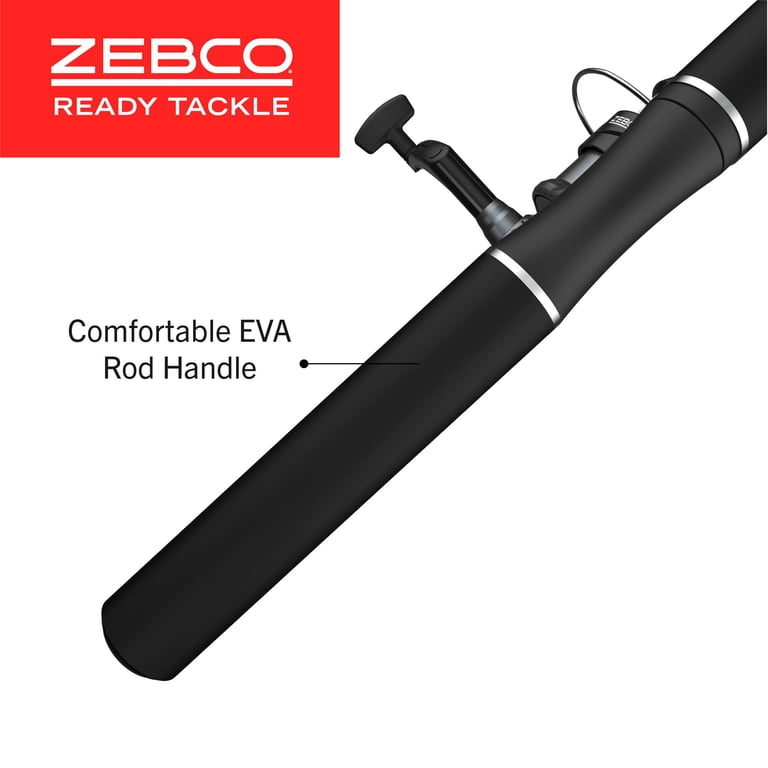 2 pack) Zebco Ready Tackle Spinning Reel and Telescopic Fishing