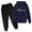 Z03 Navy, variant on School Kids Clothes,Kids Hoodie Set Long Sleeve Letter Print Pullover Pants Outfit Two Piece Autumn Winter Warm Loungewear Wear,Toddler Clothes,Blue,13-14 Years
