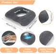 thumbnail image 5 of RoamReady Inflatable Hemorrhoid Pillows, Donut Pillow for Tailbone Pain, Adjustable Inflatable Seat Cushion for Bed Sores, Postpartum Pregnancy, Car Seat, Airplane, 17.7'' x 15.4'' x 4.3''(Grey), 5 of 6