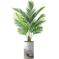 thumbnail image 4 of Artificial Tree in Modern Granite Effect Planter, Fake Areca Tropical Palm Silk Tree for Indoor and Outdoor Home Decoration - 57" Overall Tall (Plant Pot Plus Tree), 4 of 5