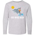 thumbnail image 3 of Inktastic Fort Myers Beach Florida Dolphin Long Sleeve Youth T-Shirt, 3 of 5