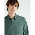thumbnail image 4 of Free Assembly Men's Herringbone Shirt with Long Sleeves, Sizes XS-3XL, 4 of 7