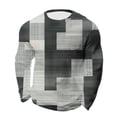 thumbnail image 1 of Chemises à Manches Longues pour Hommes Travail pour Hommes Décontracté Mode Urbaine Imprimé Quart de Fermeture Éclair Polyester Col Rond Haut avec 1, 1 of 3