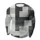 thumbnail image 2 of Ceisia Men's All-Season Casual Regular Fit Crew Neck Sweatshirt Modern Geometric Color Block Patchwork Print Waffle Knit Stretch Fabric Multicolor XL Gifts, 2 of 3