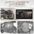 thumbnail image 2 of NICECNC Large Vintage Motorcycles Brown PU Leather Saddlebags 35L Panniers Luggage for Harley Honda, 2 of 10