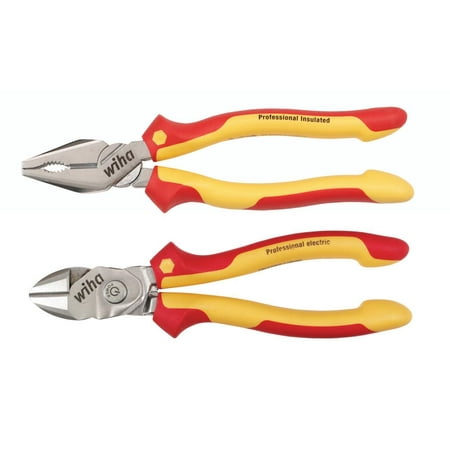 UPC: 0084705328621 | Wiha Insulated Combination Pliers And Bicut Supercut Pliers Set 2 Piece