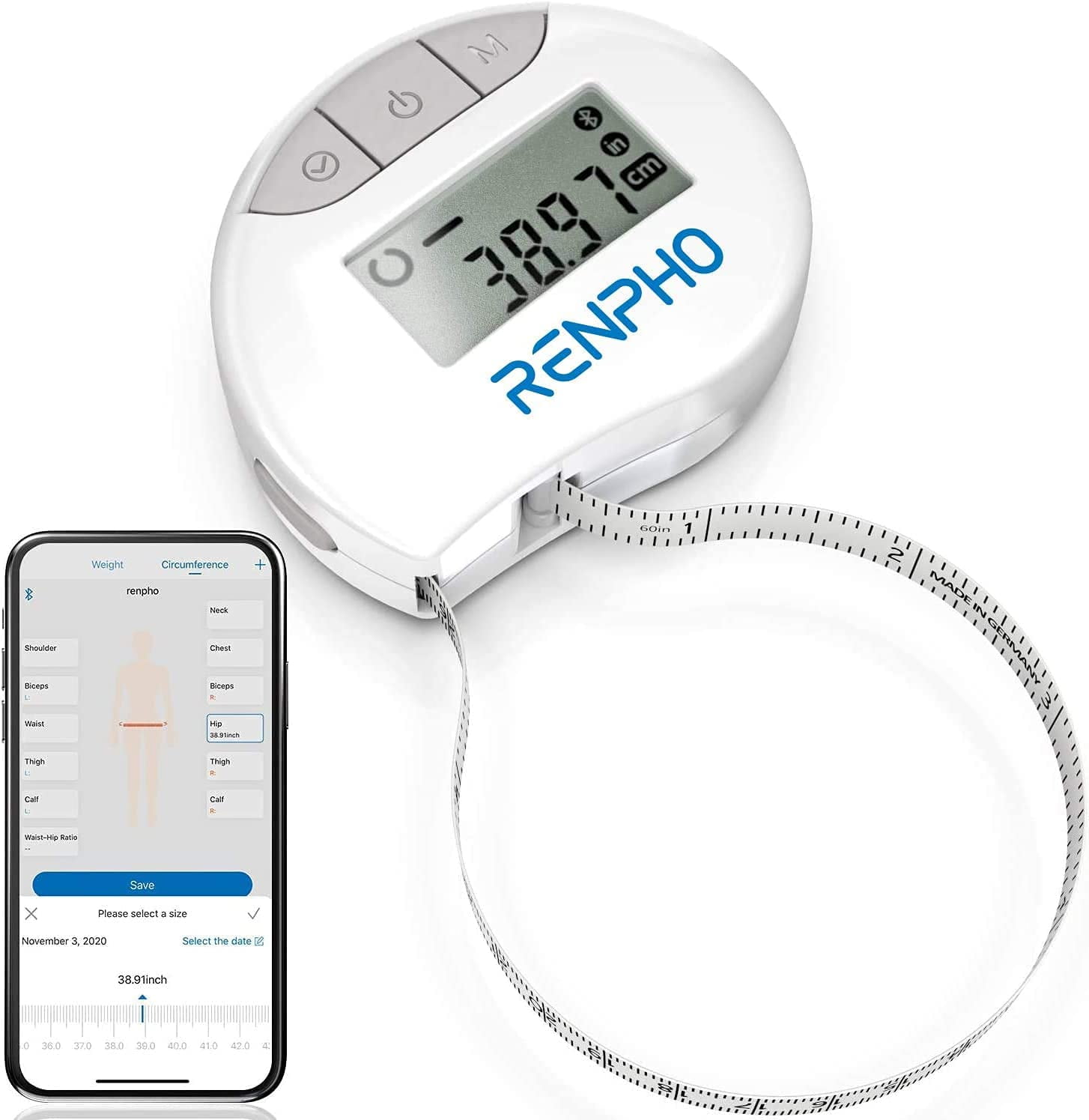 RENPHO Smart Tape Measure with App 