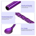 thumbnail image 3 of Unique Bargains 16Pack 8.6' Stainless Steel Spoon Straws Reusable Twist Handle Spoon, Purple, 3 of 6