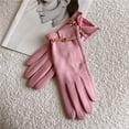 thumbnail image 3 of Guantes cálidos de estilo pequeño de gamuza a la moda con fugas para los dedos y pantalla táctil, guantes a prueba de frío para los dedos, guantes de ciclismo, 3 of 6