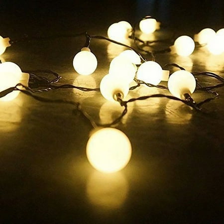 Decorative Indoor Lights 100 Led Globe String Lights, Ball Christmas Lights, Indoor / Outdoor Decorative Light, 39 Ft, Warm White Light - for Patio Garden Party Xmas Tree Wedding Decoration By Spiritup - US Plug ()