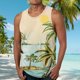 thumbnail image 2 of Hawaiian Tanks For Men Casual Fashion Sleeveless Summer Beach Printed Round Neck Tank Top2XL, 2 of 5