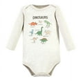 thumbnail image 3 of Hudson Baby Cotton Long-Sleeve Bodysuits, Dinosaur Adventures 3-Pack, 9-12 Months, 3 of 5