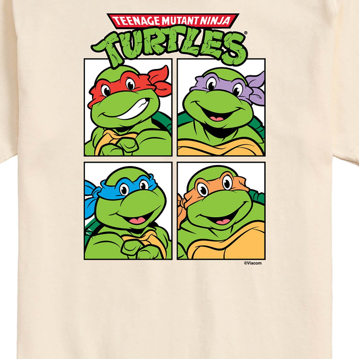 Teenage Mutant Ninja Turtles Men's Group Blocks LC Graphic T-Shirt, Green, Medium, Cotton