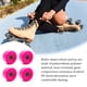 thumbnail image 5 of Sonducket 4 piezas de rueda de patín, componentes rodantes de repuesto, accesorios modificados, ruedas gruesas para patines, accesorio deportivo patinar Rosa roja, 5 of 6