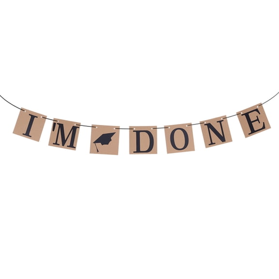 Raindrops Graduation Banner Decor Made of Kraft Paper Perfect for Photo Props and Class Decorations Multi 6.5 Inches
