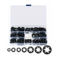 thumbnail image 1 of Lot de 340 Rondelles Starlock, Rondelles Verrouillables, Raccords Rapides - M3/M4/M5/M6/M8/M10/M12, Noir, 1 of 4