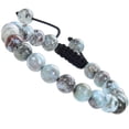 thumbnail image 1 of Pulseras de macramé ajustables unisex con cuentas de cristal de piedras preciosas de poder curativo natural de 8 mm Adepaton LRWJ274-36, 1 of 1